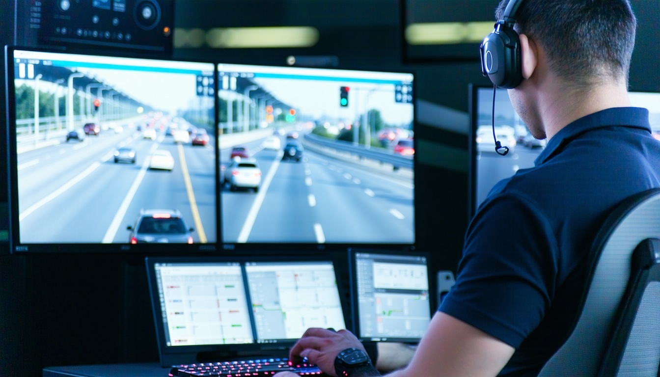 A transportation traffic controller expertly manages the flow of vehicles from the comfort of their workstation utilizing advanced computer software and devices to monitor realtime traffic conditions They analyze live data feeds adjust traffic signal-2